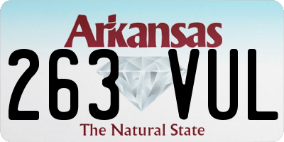 AR license plate 263VUL