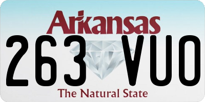 AR license plate 263VUO
