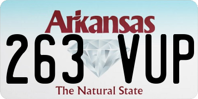 AR license plate 263VUP