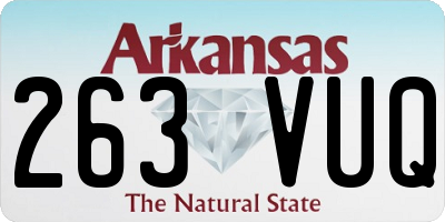 AR license plate 263VUQ