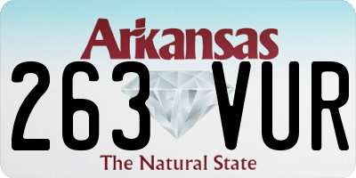 AR license plate 263VUR