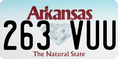 AR license plate 263VUU
