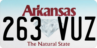 AR license plate 263VUZ