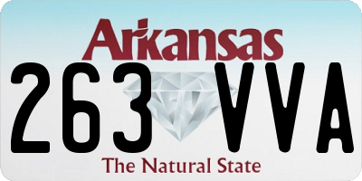 AR license plate 263VVA