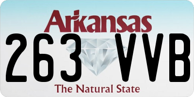 AR license plate 263VVB