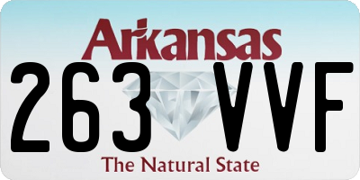 AR license plate 263VVF
