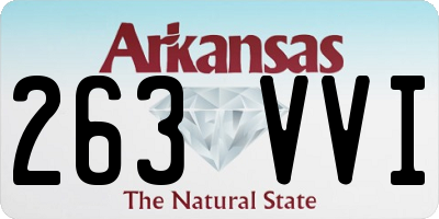 AR license plate 263VVI