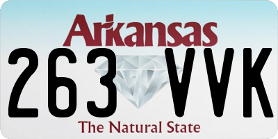 AR license plate 263VVK