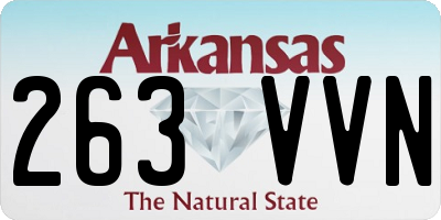 AR license plate 263VVN