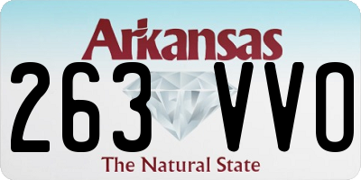 AR license plate 263VVO