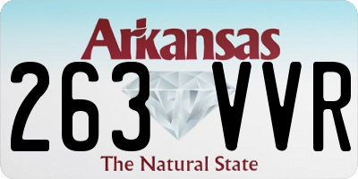 AR license plate 263VVR