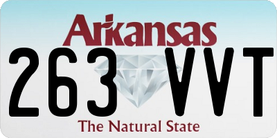 AR license plate 263VVT