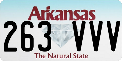AR license plate 263VVV