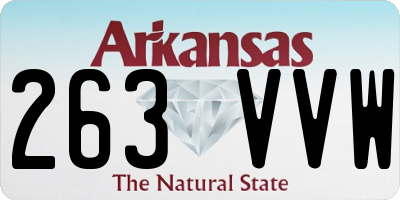 AR license plate 263VVW