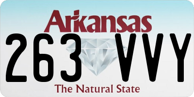 AR license plate 263VVY
