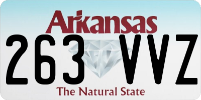 AR license plate 263VVZ
