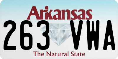 AR license plate 263VWA