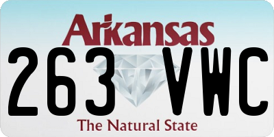AR license plate 263VWC