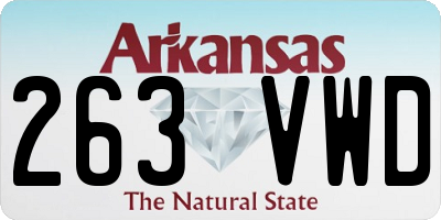 AR license plate 263VWD