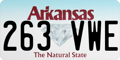 AR license plate 263VWE