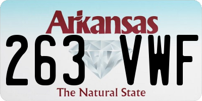 AR license plate 263VWF