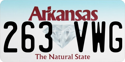AR license plate 263VWG