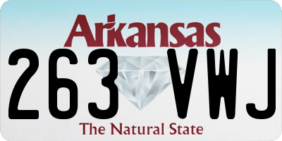 AR license plate 263VWJ