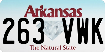 AR license plate 263VWK