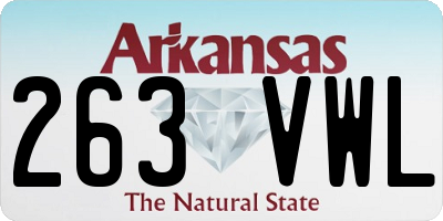 AR license plate 263VWL