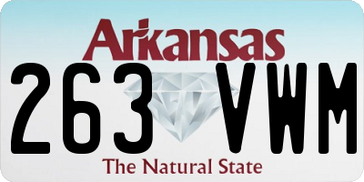 AR license plate 263VWM