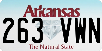 AR license plate 263VWN