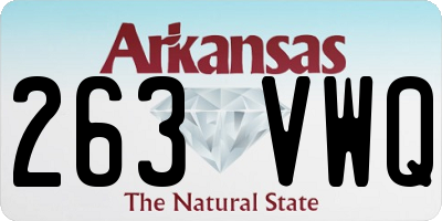 AR license plate 263VWQ