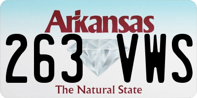 AR license plate 263VWS