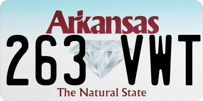 AR license plate 263VWT