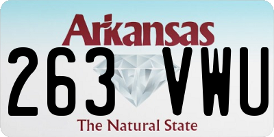 AR license plate 263VWU
