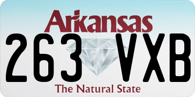 AR license plate 263VXB
