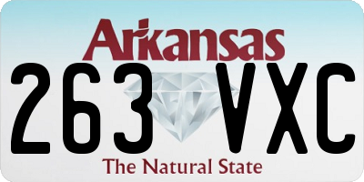 AR license plate 263VXC