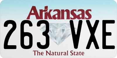 AR license plate 263VXE