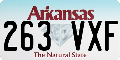 AR license plate 263VXF