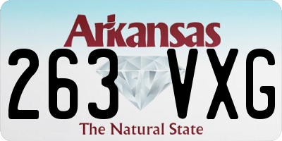 AR license plate 263VXG