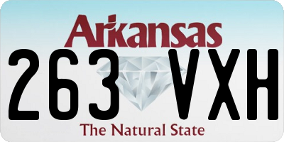AR license plate 263VXH