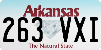 AR license plate 263VXI