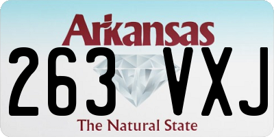 AR license plate 263VXJ
