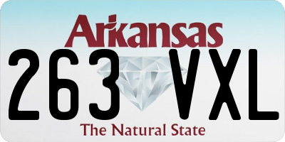 AR license plate 263VXL