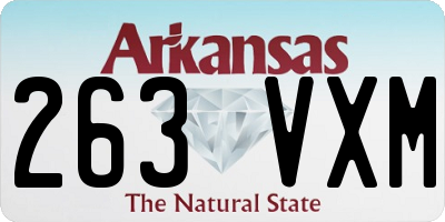 AR license plate 263VXM