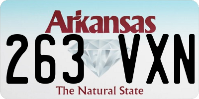 AR license plate 263VXN