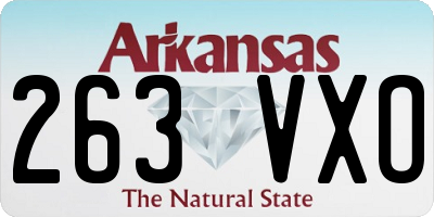 AR license plate 263VXO