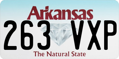 AR license plate 263VXP