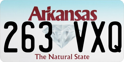 AR license plate 263VXQ