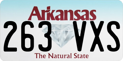 AR license plate 263VXS